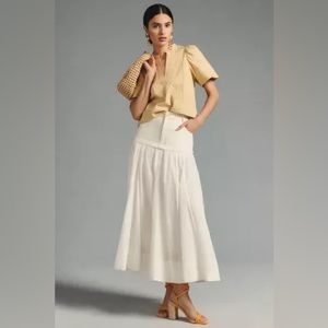 MAEVE POPLIN PINTUCK BLOUSE, Khaki, XS